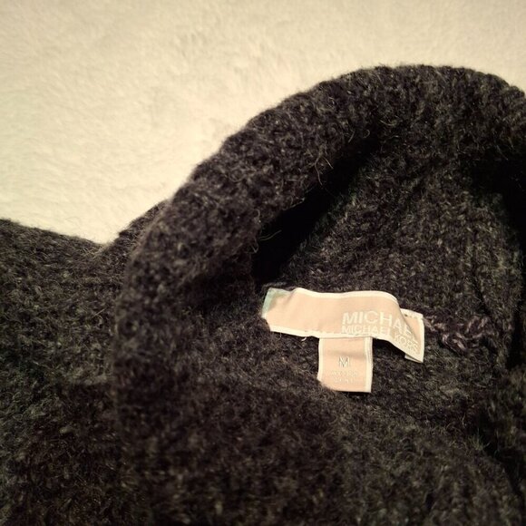 Michael Kors Turtleneck Tunic Sweater Sz M Chunky Marled Wool Neutral Minimalist - Picture 11 of 15